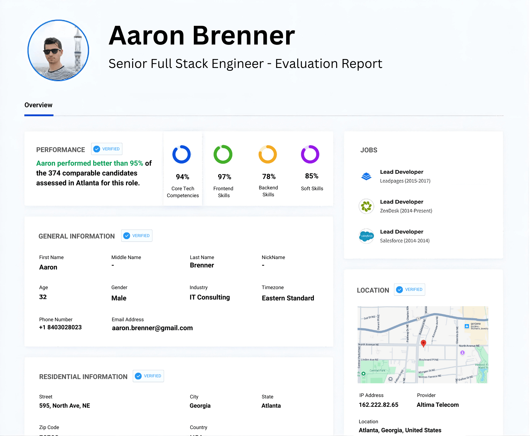 Report screenshot